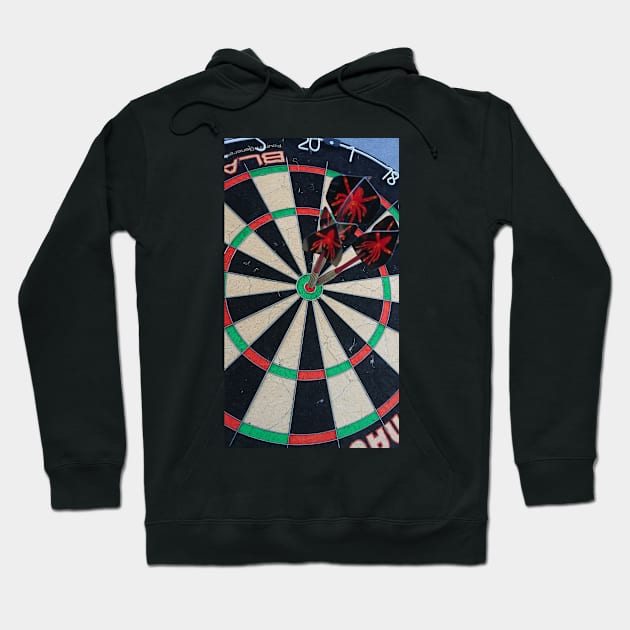 Darts Triple Bullseye Hoodie by jomaot